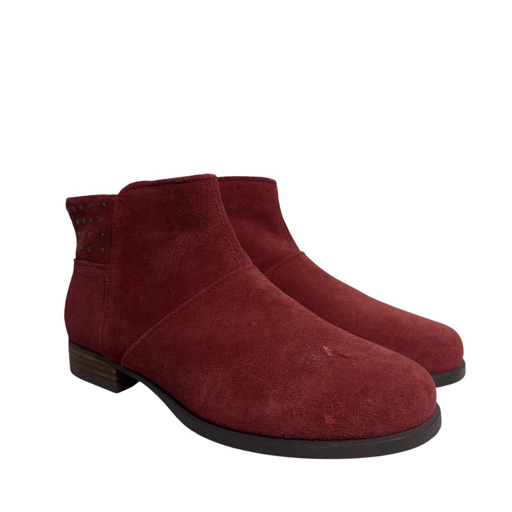 Koolaburra by UGG Ankle Boots Giyah Womens 7 Red Suede Studded Back Zip
